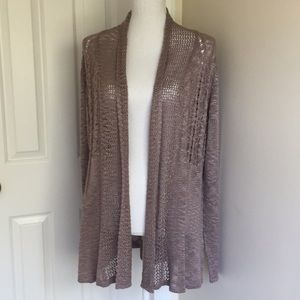 Belldini  Crochet Cardigan Brown Size Large